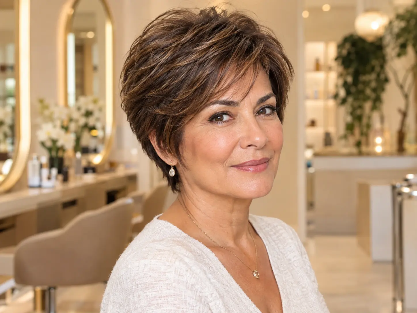 Best short layered haircuts for women over 50 with fine hair